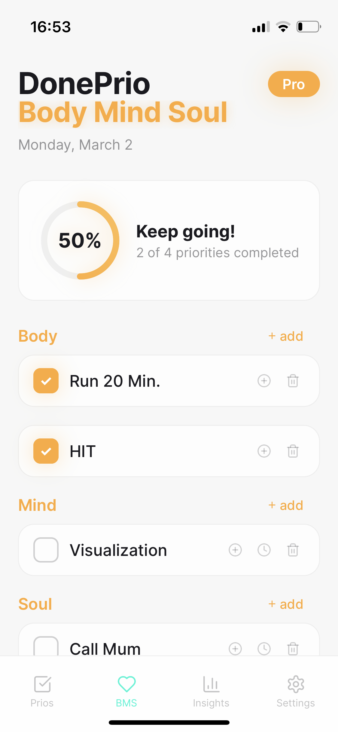 Body Mind Soul Screen